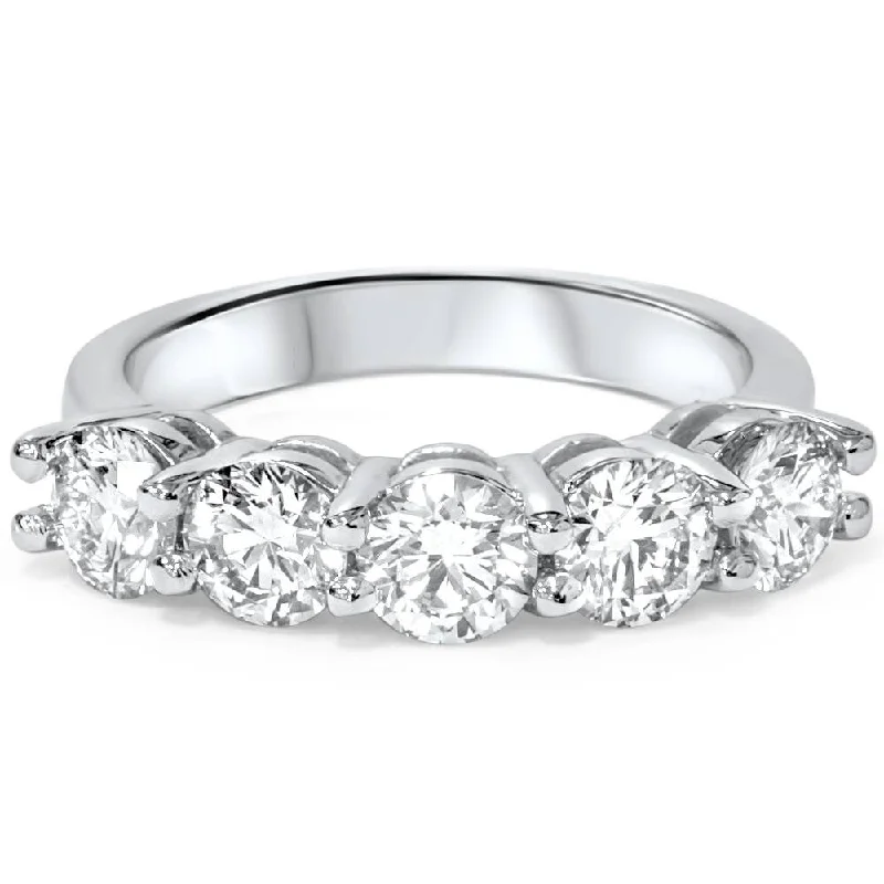 Intricate filigree ring-2ct Real Round Solitaire Diamond Wedding Anniversary 14K White Gold Ring