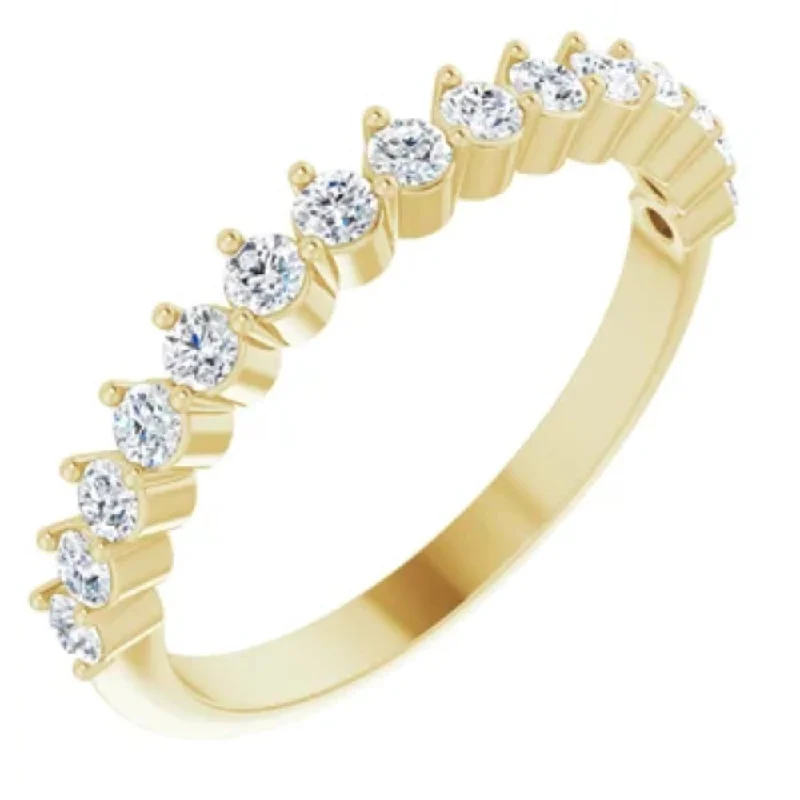 Mist gem ring-3/8Ct Round Cut Designed Anniversary Band 14k Gold Lab Grown