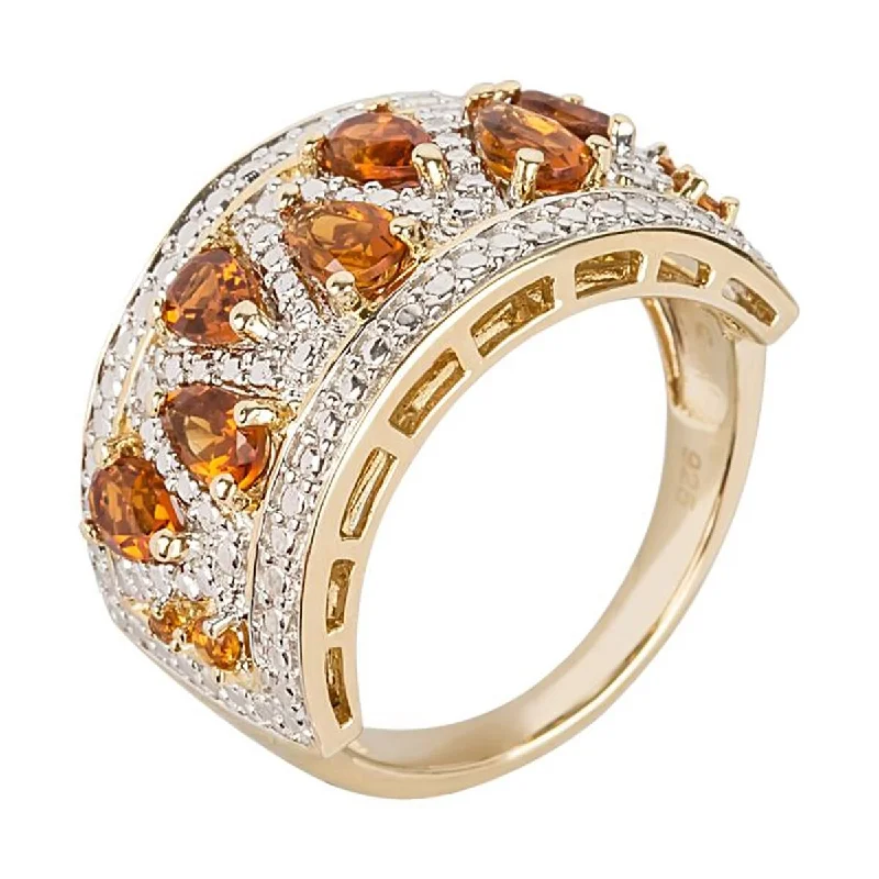 Rich topaz ring-925 Sterling Silver Madeira Citrine Ring