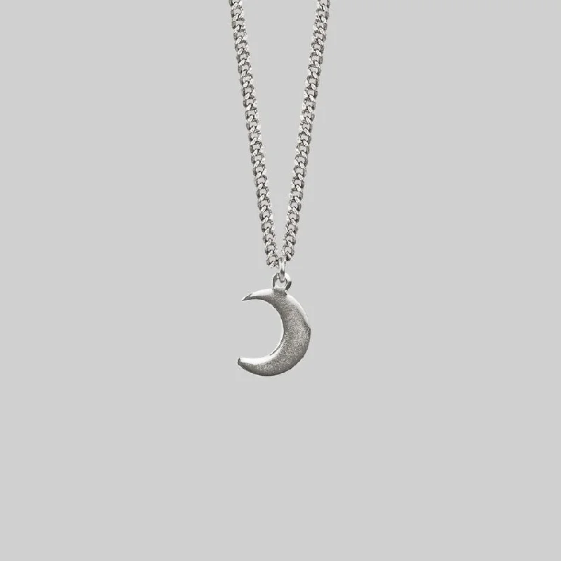 Fern frond necklace-AYSU. Mini Moon Crescent Necklace