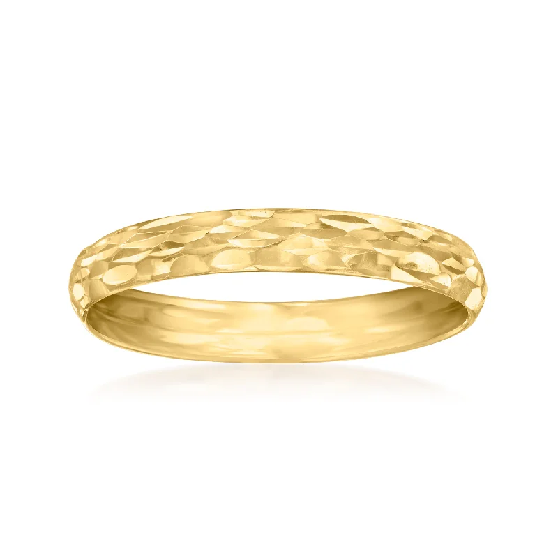 Ridged edge ring-Canaria 10kt Yellow Gold Quilted Ring