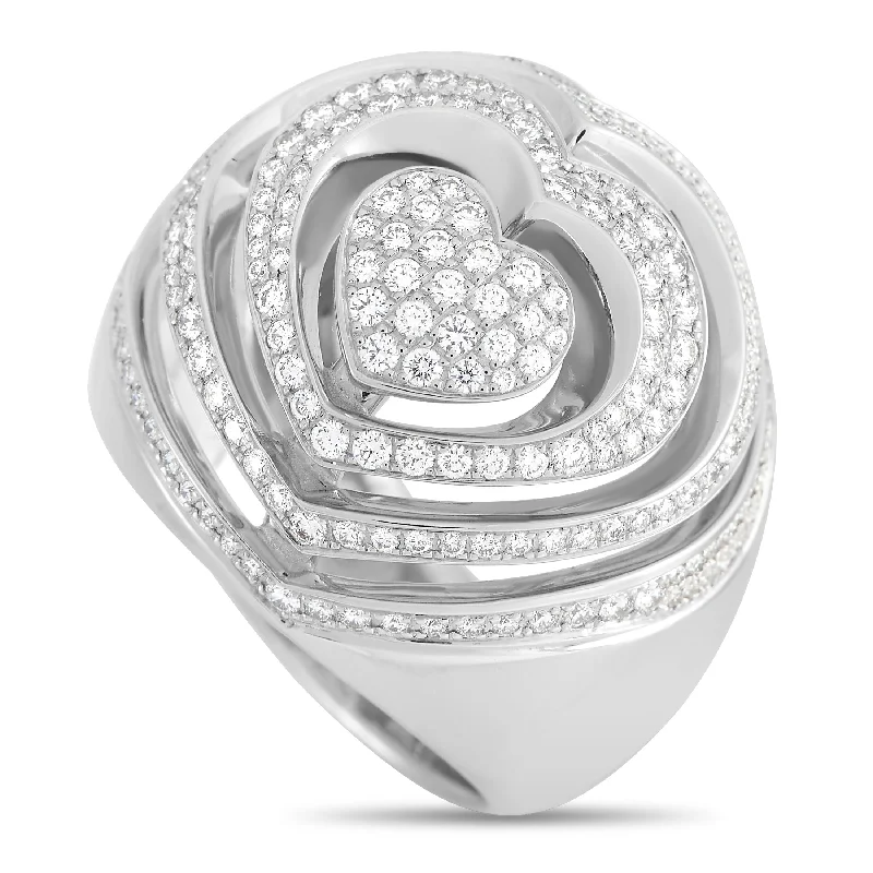 Mosaic pattern ring-Chopard 18K White Gold 1.17 ct Diamond Ring