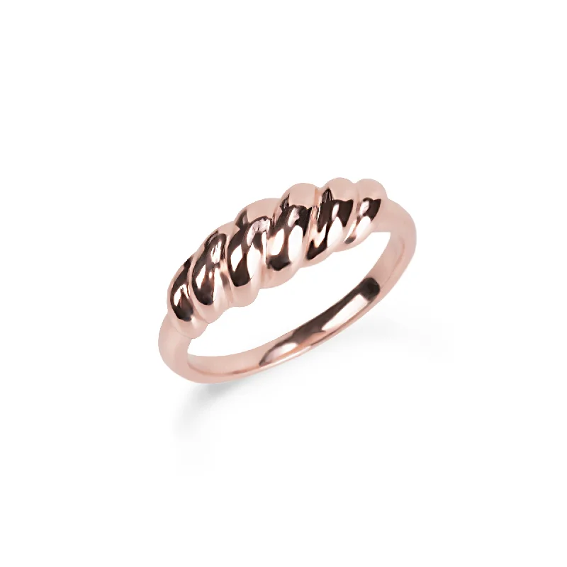 Radiant stone ring-Croissant ring