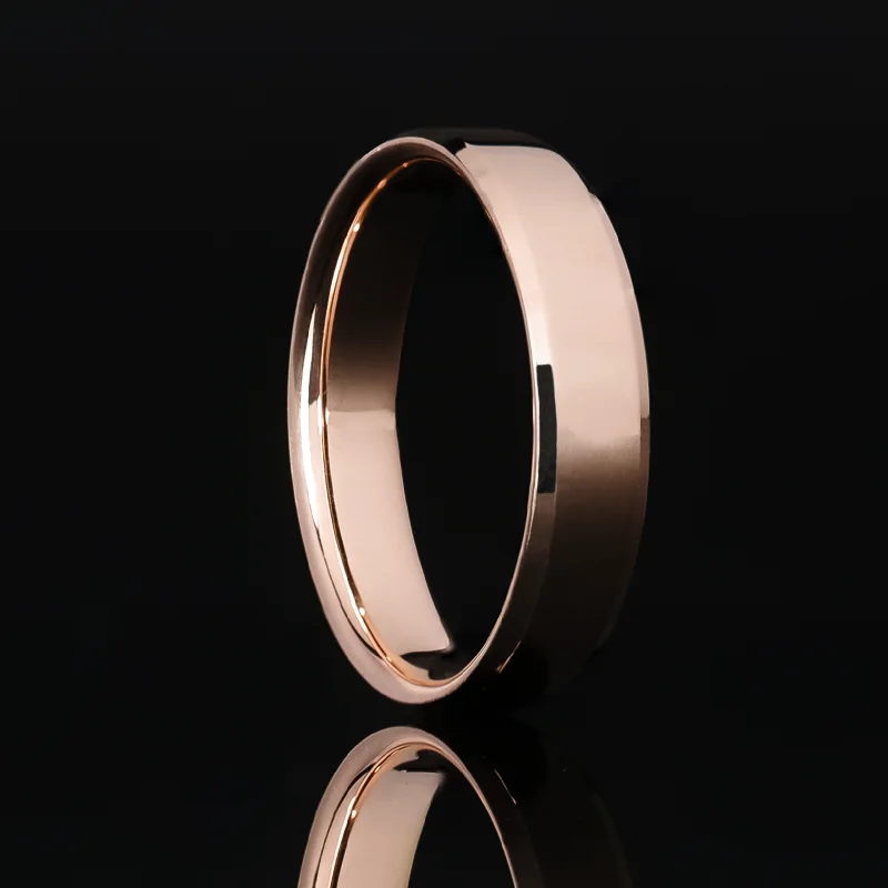 Thick gold ring-Custom Metal Wedding Band