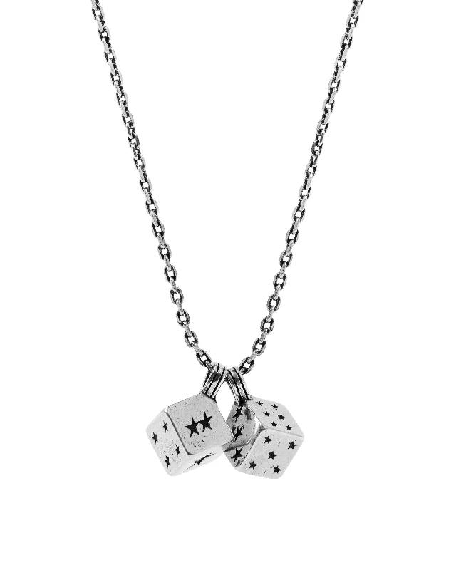 Pierced design necklace-Dice Necklace