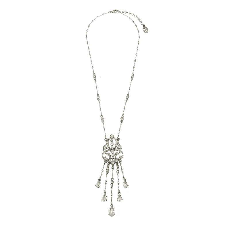 Hovering diamond necklace-Dylan Necklace