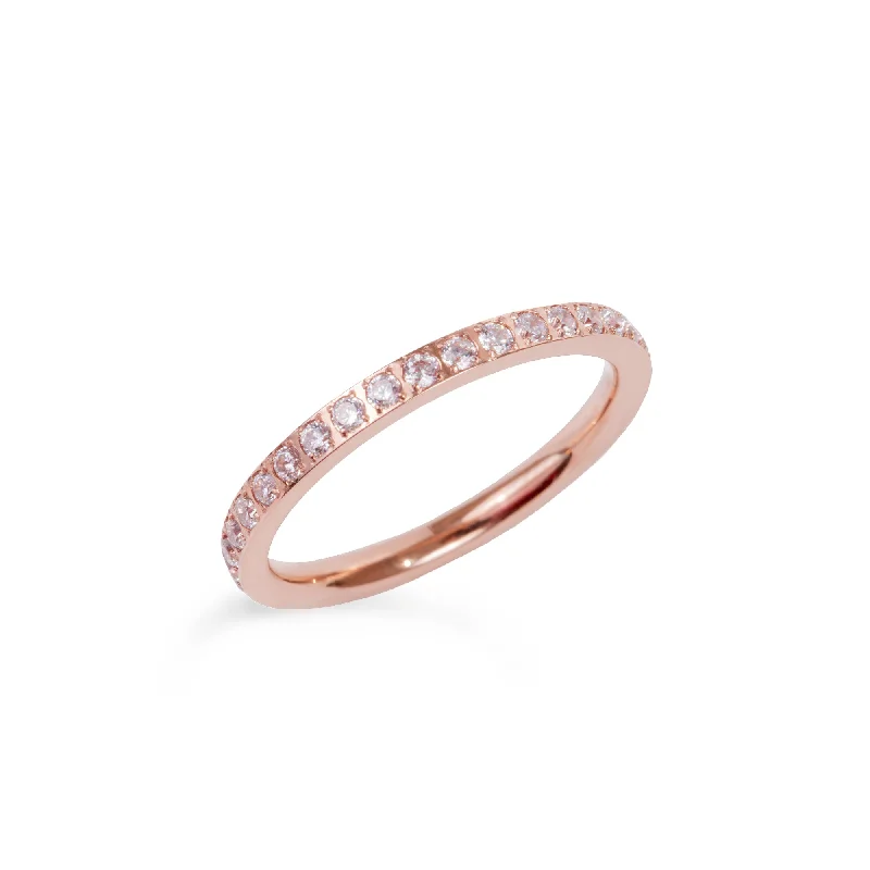 Curved design ring-Eternity ring