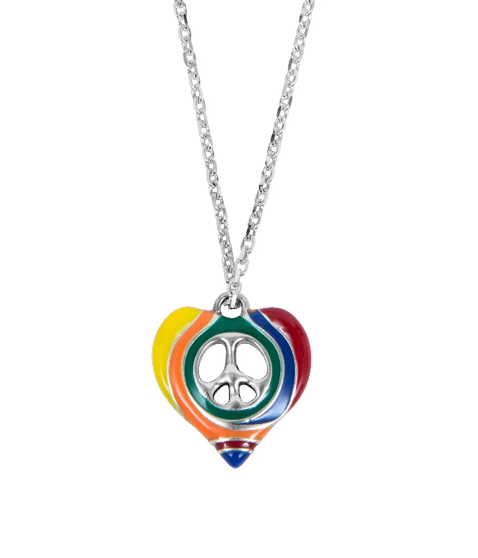 Rich topaz necklace-Peace Out Heart