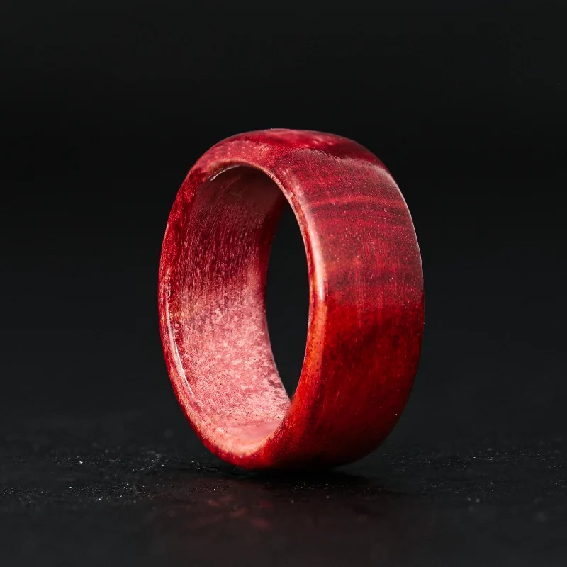 Rough rim ring-Red Blood Wood Ring