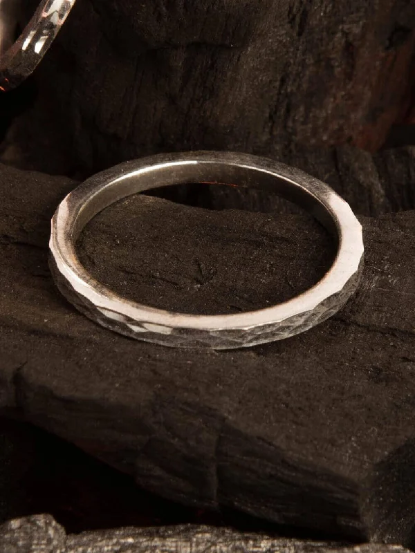 Aged bronze ring-Silver Thumb Ring