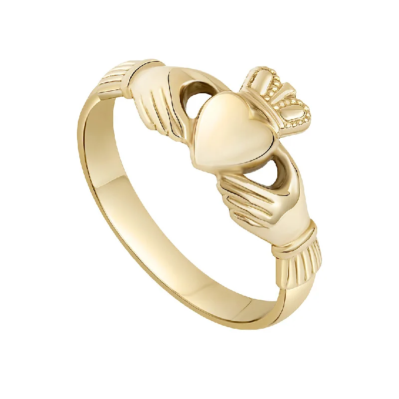 Satin marble ring-Gold Ladies Claddagh Ring | New In