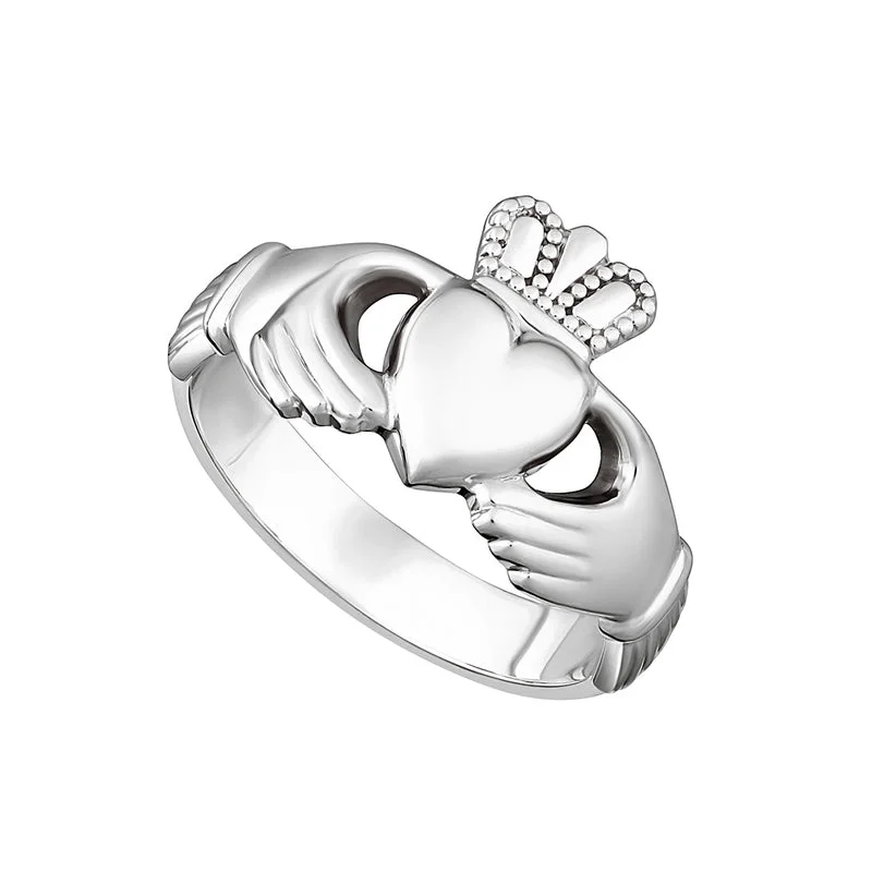 Luminous gem ring-Ladies Heavy Claddagh Ring