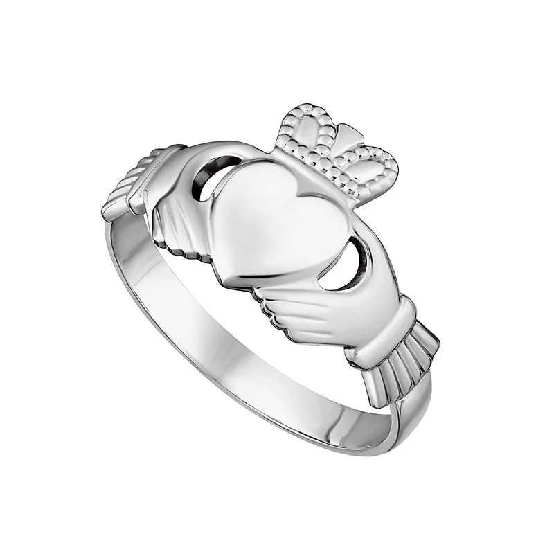 Open-dusk ring-Ladies Sterling Silver Claddagh Ring