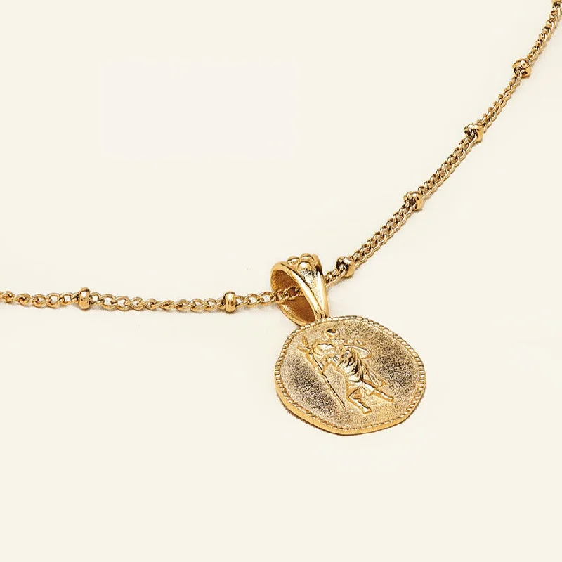 Latched necklace-St. Christopher Necklace - Stay Safe Wherever You Go