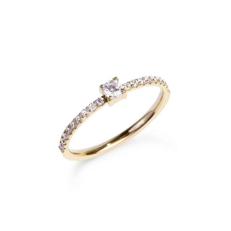 Deep-set stone ring-Eternal Love Ring