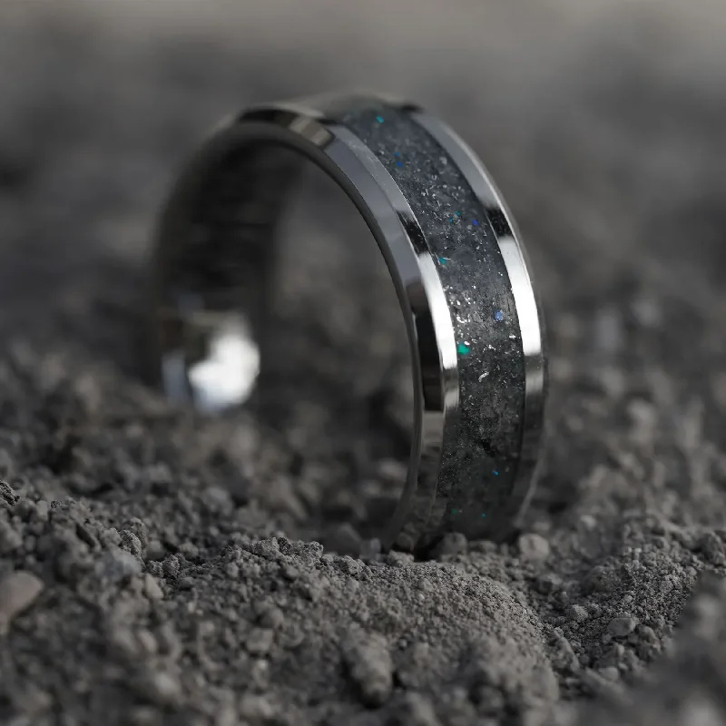 Lustrous ruby ring-Star Dust™ Ring on Tungsten