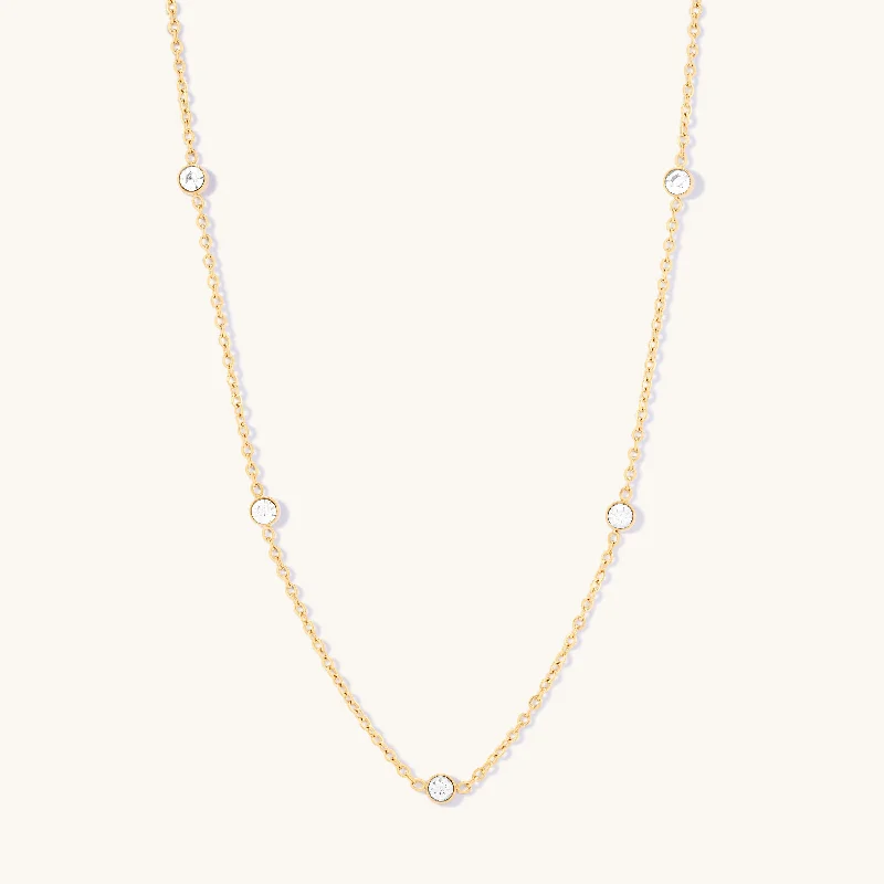 Dotted chain necklace-Touch of Sparkle Necklace