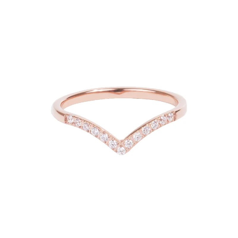 Exact-cut ring-V shape ring