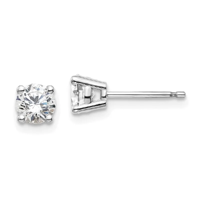 Sleek tungsten earrings-14k White Gold Certified Lab Grown Diamond Stud Earrings (3/4 cttw, Clarity- VS-SI, Color-D-E)