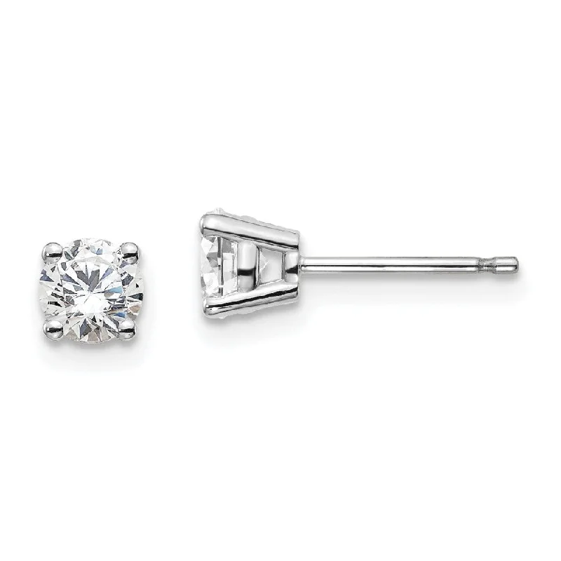 Elevated bar earrings-14k White Gold True Origin Lab Grown Diamond Stud Earrings (2/3 cttw, Clarity- VS1-VS2, Color- D-E)