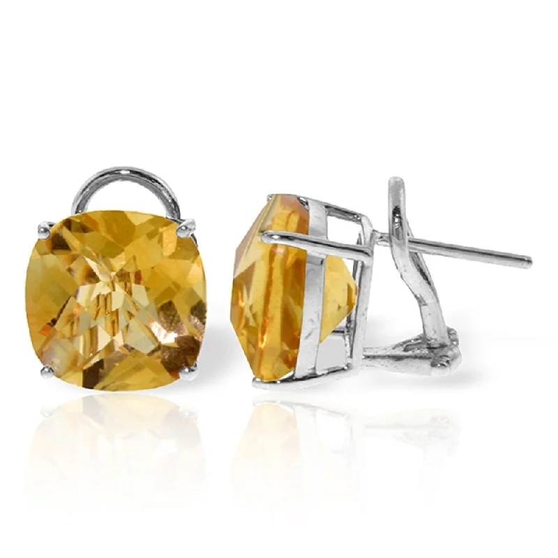 Prism-effect earrings-7.2 CTW 14K Solid White Gold Reminiscense Citrine Earrings