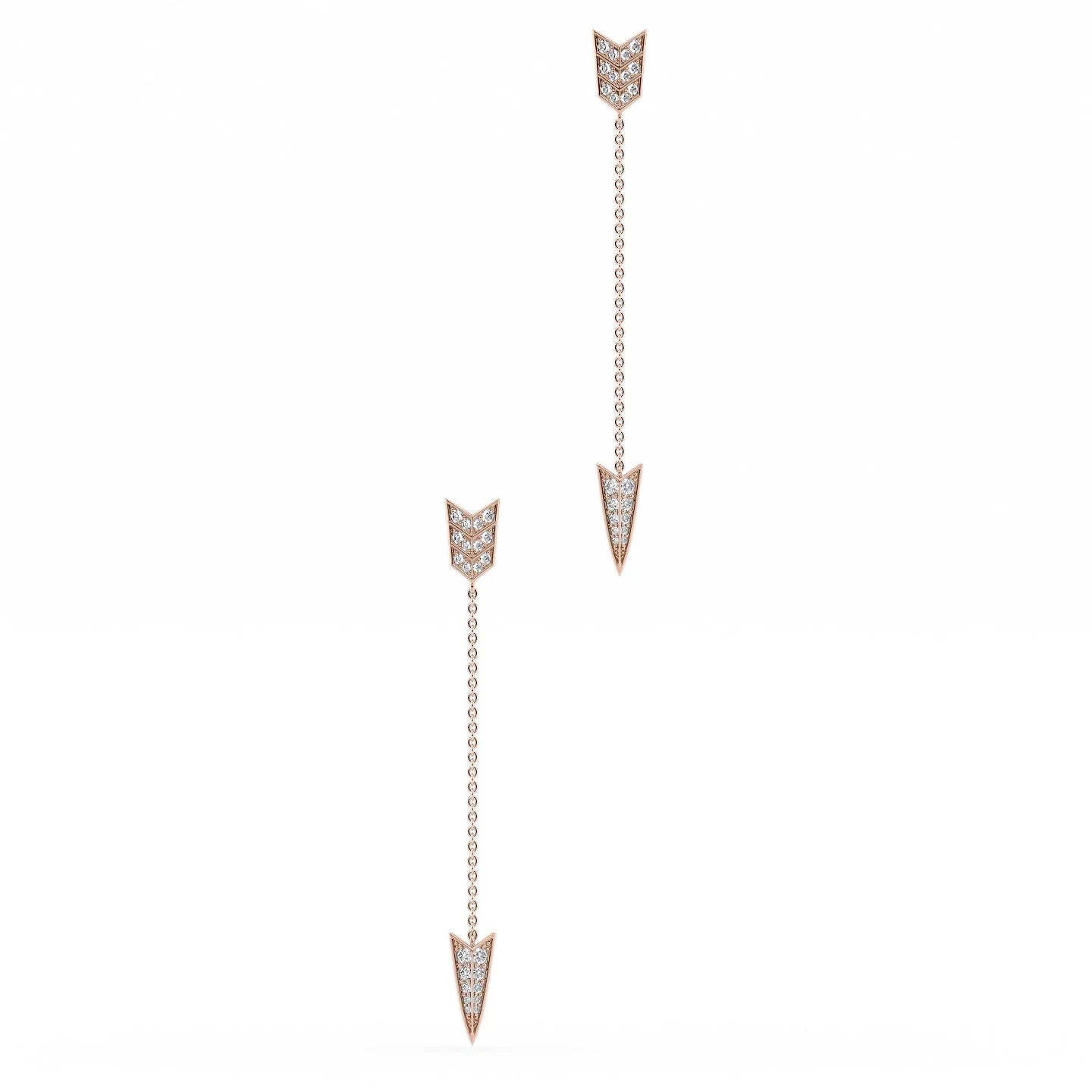 Rich marble earrings-Arrow Drop Earrings