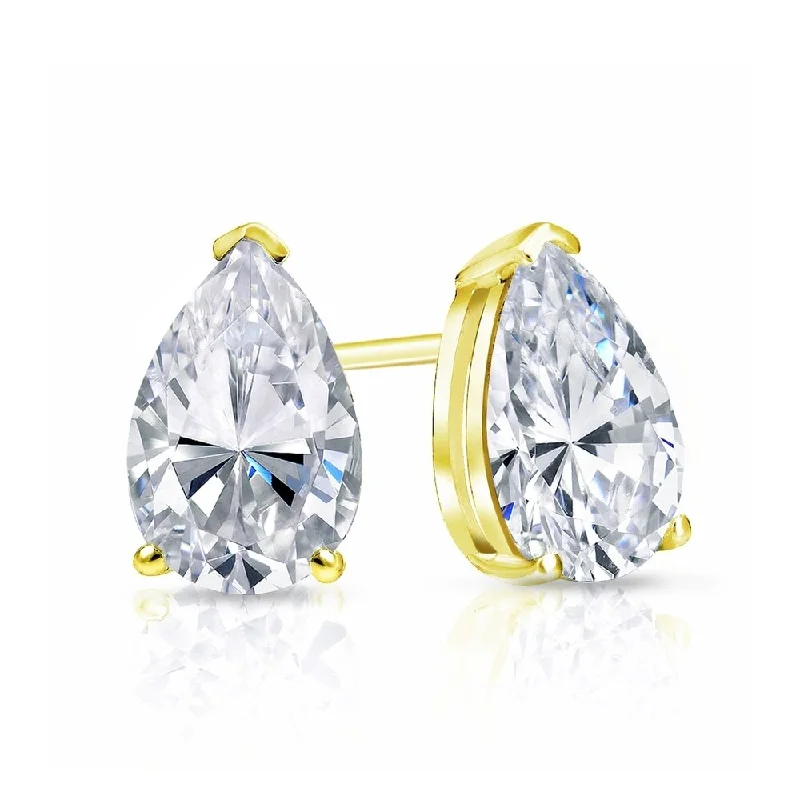 Polished palladium earrings-Auriya 14k Gold 2ctw Pear Diamond Stud Earrings (G-H, VS1-VS2)