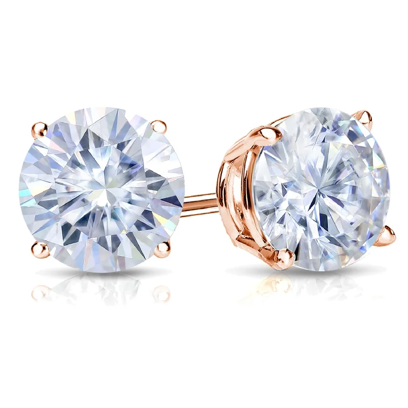 Sleek design earrings-Auriya 14k Gold 6ctw Round Moissanite Stud Earrings