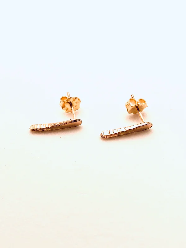 Crested bar earrings-Gold Filled Tiny Spike Studs