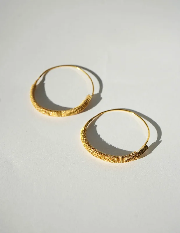 Seamless hoop earrings-Jasmine 24k Gold Vermeil Earrings