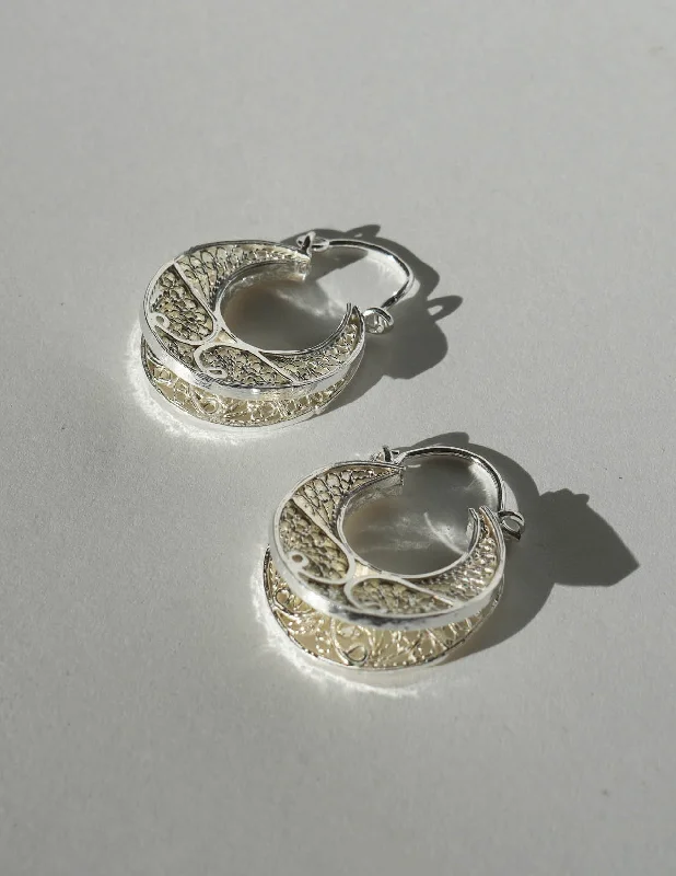 Staggered hoop earrings-Melanie Sterling Silver Earrings