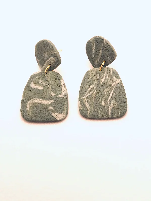 Smelted gold earrings-Nelly Polymer Clay Earrings