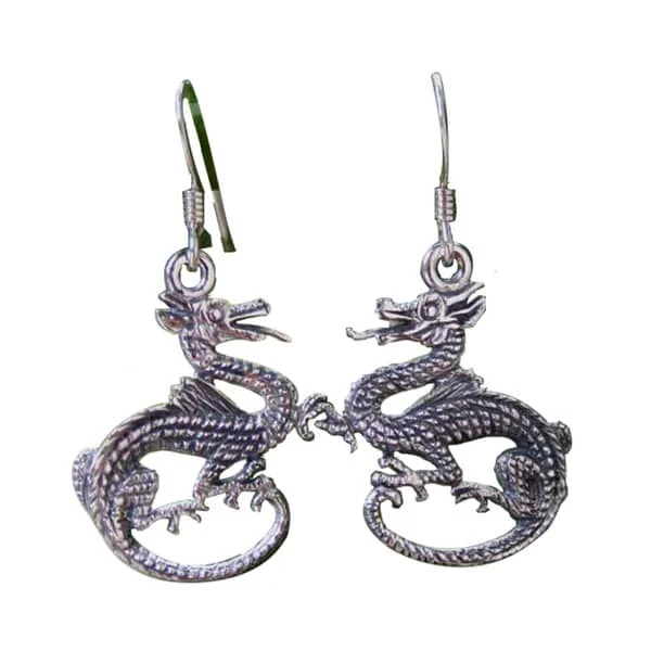 Open-dusk earrings-NOVICA Handmade Sterling Silver 'Dragon Duet' Earrings