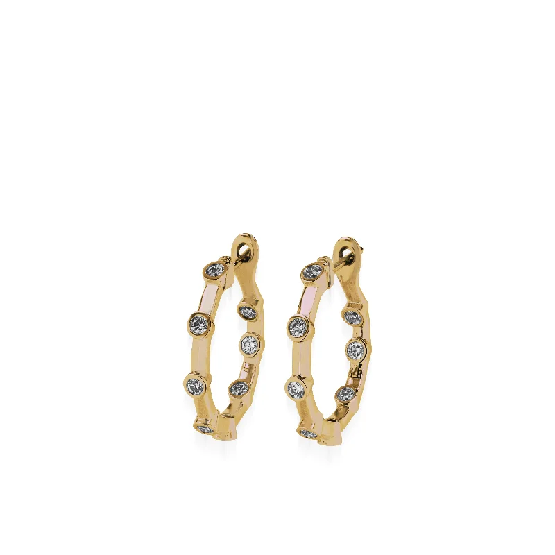 Dense sapphire earrings-Paloma Diamond Hoop Earrings