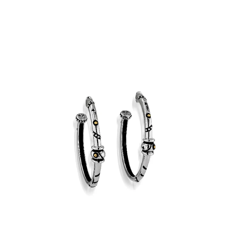 Curved design earrings-Solar Large Hoop Earrings