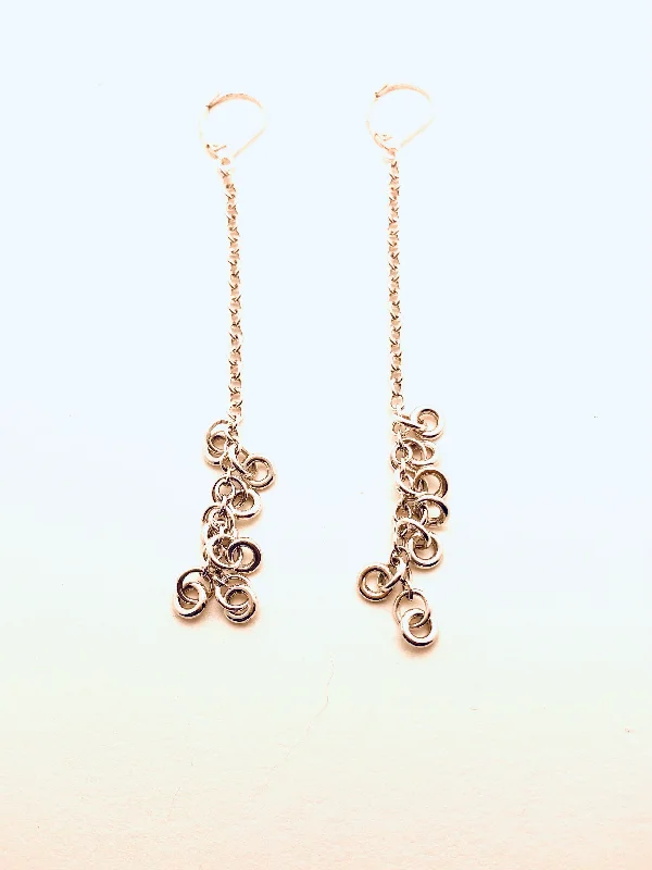 Chiseled design earrings-Sterling SilverLoop Earrings